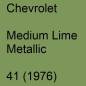 Preview: Chevrolet, Medium Lime Metallic, 41 (1976).